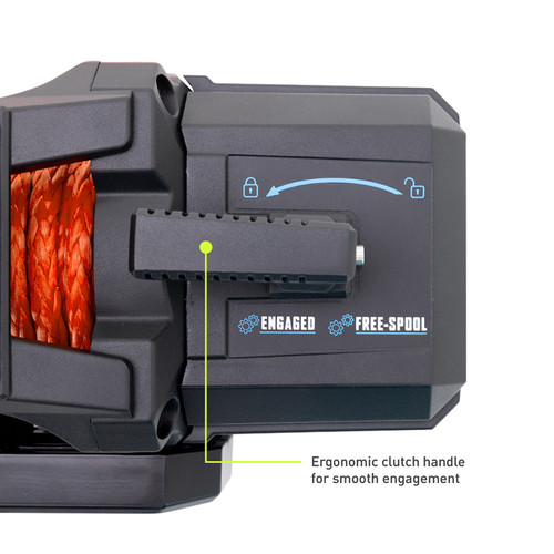 Borne Off-Road BNWN-10-SOR - 10K Winch - Orange Synthetic Rope