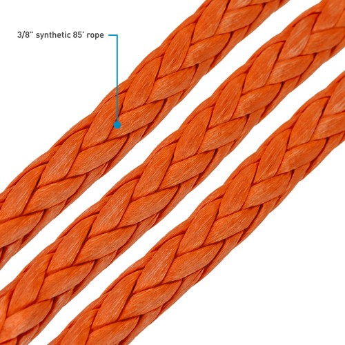 Borne Off-Road BNWN-10-SOR - 10K Winch - Orange Synthetic Rope