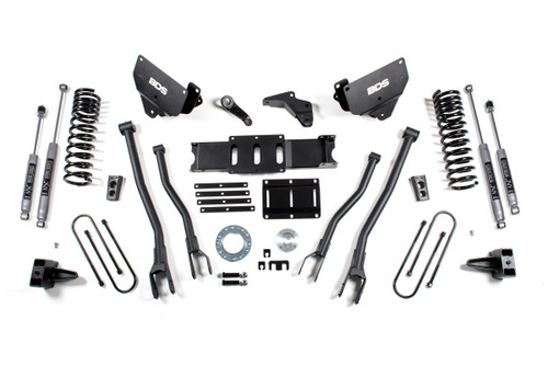 BDS Suspension BDS1618FPE - 6 Inch Lift Kit w/ 4-Link Ram 3500 13-18 4WD Diesel Leaf Springs 6 Bolt Indexing Ring Fox 2.5 Performance Elite Shocks