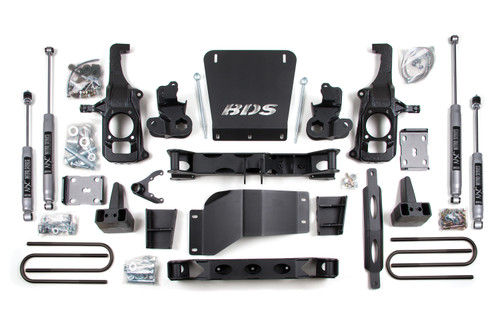 BDS Suspension BDS1827H - 6.5 Inch Lift Kit Silverado/Sierra 2500HD/3500 11-19 2/4WD 4 Inch Block NX2 Nitro