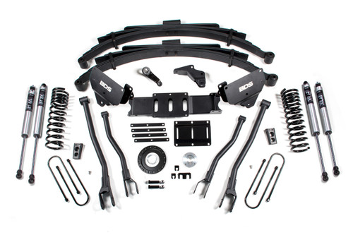 BDS Suspension BDS1784FS - 6 Inch Lift Kit w/ 4-Link Ram 3500 13-18 4WD Diesel Leaf Springs Fox 2.0 Performance Shocks