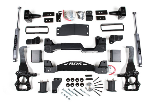 BDS Suspension BDS1921H - 6 Inch Lift Kit Ford F150 2014 4WD 4 Inch Block Kit NX2 Nitro Shocks