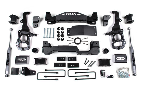 BDS Suspension BDS1902H - 4 Inch Lift Kit Ford F150 21-24 4WD 2 Inch Block Kit NX2 Nitro Shocks