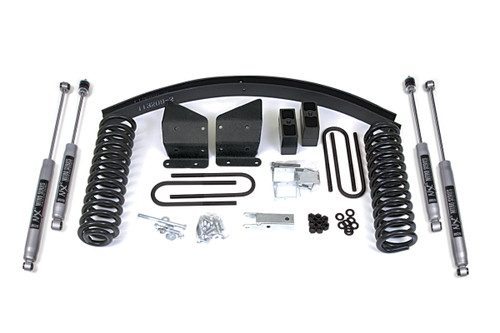 BDS Suspension BDS376H - 6 Inch Lift Kit Ford F100/F150 73-76 4WD Block Kit and Add A Leaf NX2 Nitro
