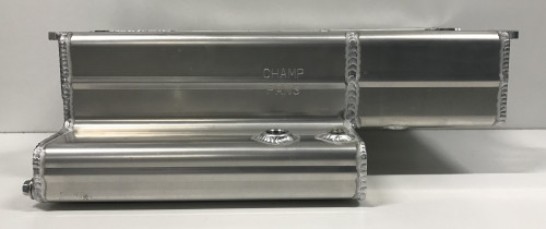 Champ Pans PRO1106KO - SBC Alm Pro Oil Pan Wet Sump w/RH Kickout