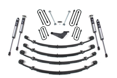 BDS Suspension BDS301FS - 4 Inch Lift Kit Ford Excursion 00-05 4WD Leaf Springs Fox 2.0 Performance