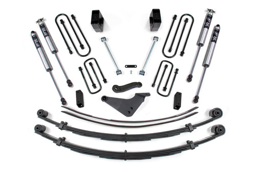 BDS Suspension BDS302FS - 6 Inch Lift Kit Ford Excursion 00-05 4WD Block Kit and Add A Leaf Fox 2.0 Performance