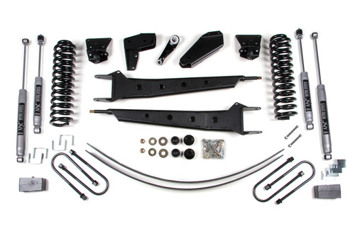 BDS Suspension BDS510H - 6 Inch Lift Kit w/ Radius Arm Ford F100/F150 80-96 4WD 4 Inch Block with Add A Leaf NX2 Nitro