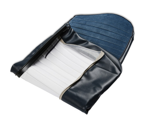 Brothers Trucks 05-322 - C/K Seat Upholstery Kit - Deluxe Pleat Cloth/Vinyl - Navy