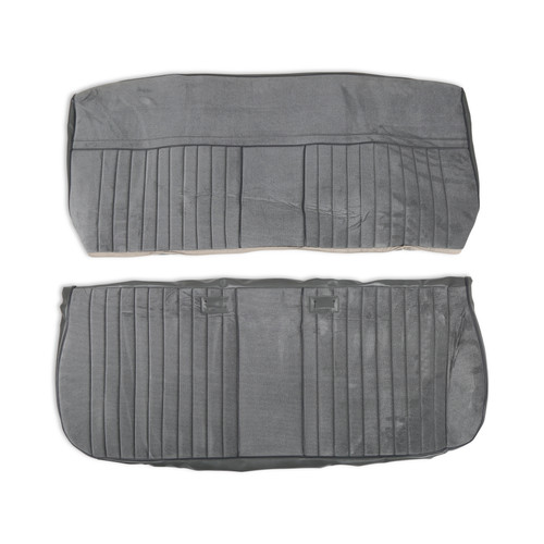 Brothers Trucks 05-324 - Seat Upholstery Kit - Deluxe Pleat Cloth/Vinyl - Grey/Charcoal