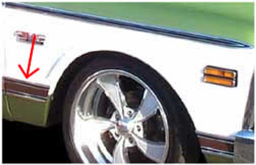 Brothers Trucks MFB30LH - Fender Molding - Rear Of Wheel - Black - Left