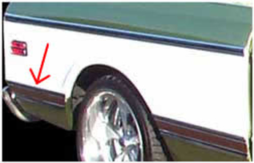 Brothers Trucks MFBS92R - Bedside Molding-Lower-Rear-Shortbed-Right-Black