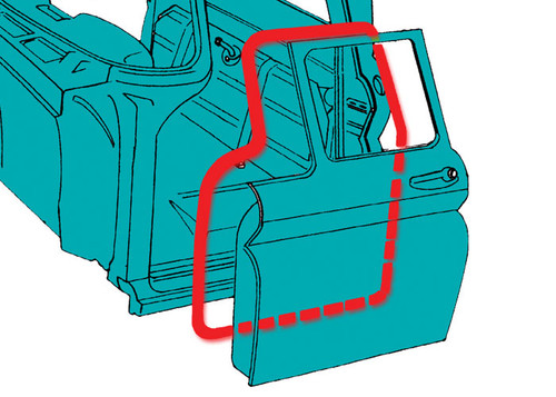 Brothers Trucks PODS066 - Door Weatherstrip Set - Push-On - Pair
