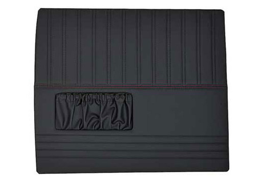 Brothers Trucks QDP0054RED - Custom Sport Door Panels - Black/Red Stitching - Pair