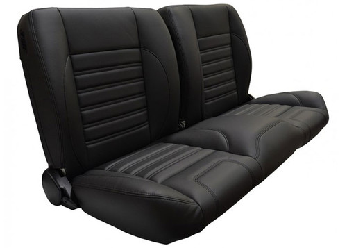 Brothers Trucks QSBNH87RED - Split-Bench Seat - Sport - Black/Red Stitching