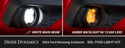 Diode Dynamics DD7975 - SS3 Add-On Fog Lamp Kit for 2024 Ford Mustang GT Yellow Max
