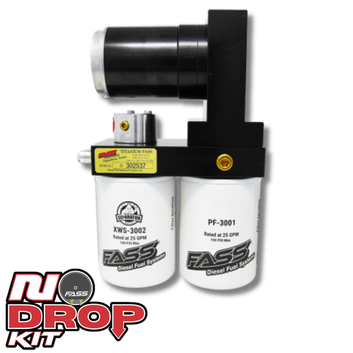 FASS NDTSPD07100G - No-Drop Series Plus Fuel System for 2005-2018 and 2021-2024 Dodge RAM Cummins 5.9L and 6.7L (Stock-600hp)