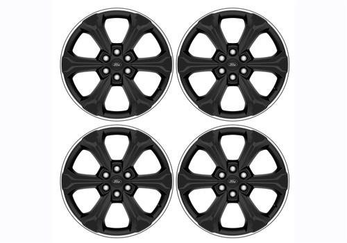Ford Racing M-1007K-S2295BA - 2024 F-150 22in Wheel Kit - Black w/Machined Face