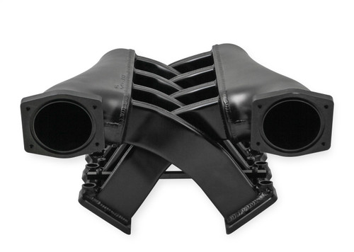 Holley EFI 822202 - EFI Intake Manifold; Upper; Fits w/LS3/L92 Engines; EV1 Injectors Only; Dual Plenum; 92mm; 12.75 in. Runners; Incl. Fuel Rail Kit; Fabricated; Black;