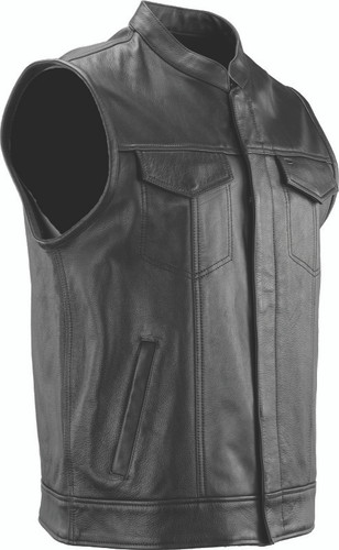 Kuryakyn 094398 - Leather By River Road Vandal Club Vest Black - Small