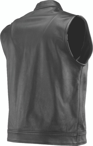 Kuryakyn 094398 - Leather By River Road Vandal Club Vest Black - Small