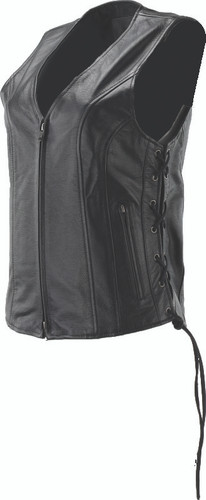 Kuryakyn 094444 - Leather By River Road Sapphire Leather Vest Black Womens - Small