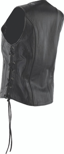 Kuryakyn 094444 - Leather By River Road Sapphire Leather Vest Black Womens - Small