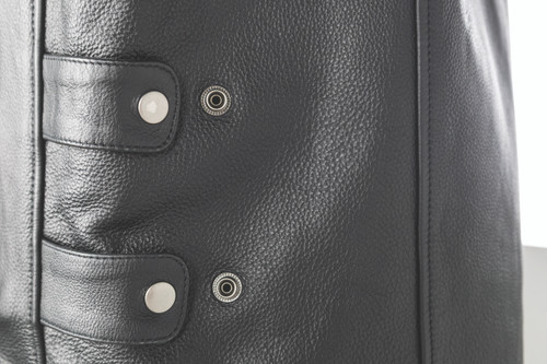 Kuryakyn 094405 - Leather By River Road Plains Leather Vest Black - Small