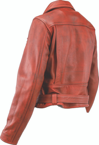Kuryakyn 094393 - Leather By River Road Arabian Spice Leather Jacket Red Womens - Small