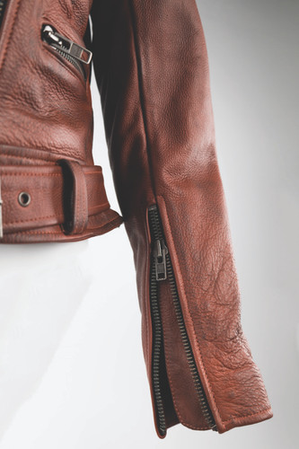 Kuryakyn 094393 - Leather By River Road Arabian Spice Leather Jacket Red Womens - Small