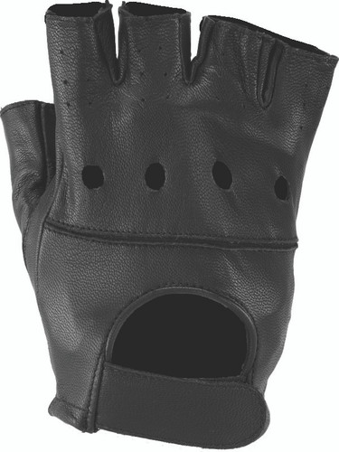 Kuryakyn 094458 - Leather By River Road Hollister Shorty Gloves Black - 2XL