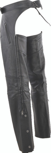 Kuryakyn 094440 - Leather By River Road Longhaul Leather Chaps Black - Large