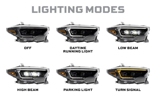 Morimoto LF2-530Y - XB Evo Hybrid Headlights: Toyota Tacoma (16-23 / Set)