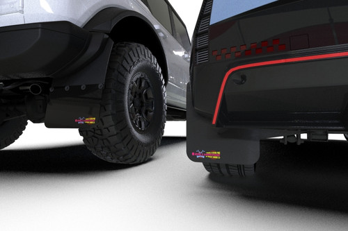 Rally Armor MF85-RR-PL-BCE24-BLK - 21-25 Ford Bronco RR-PL Rock Rail-Plastic Rear Bumper BCE Logo