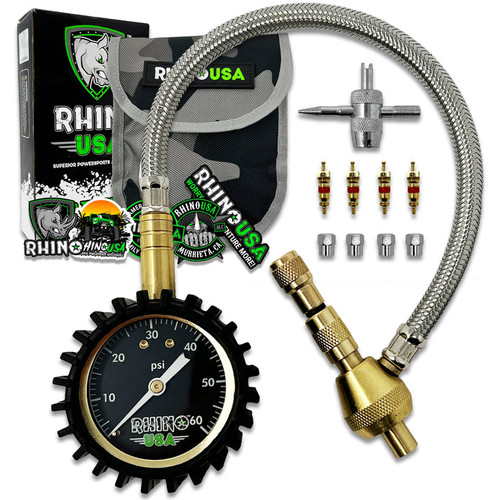 Rhino USA DEFLATOR-GAUGE - 60Psi Tire Deflator Gauge