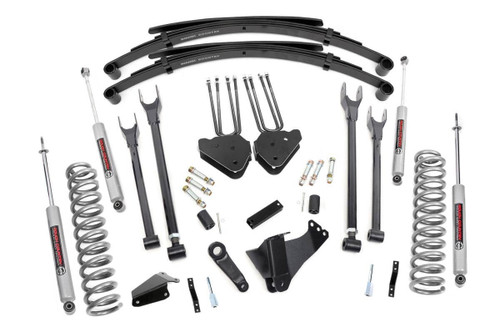 Rough Country 583.20 - 6 Inch Lift Kit - Gas - 4 Link - RR Spring - Ford F-250/F-350 Super Duty (05-07)