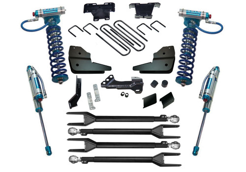 Superlift K1068KG - 2023 Ford F-250/F-350 4WD 4in 4-Link Lift Kit w/King Coilovers & Rear Reservoir Shocks