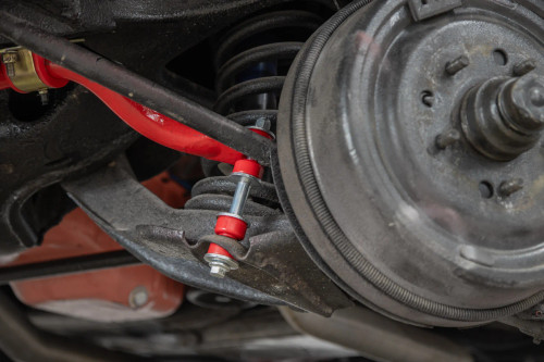 UMI Performance 3668-R - UMI 65-70 Chevy B-Body Front Sway Bar Solid - 1-1/8 - Red