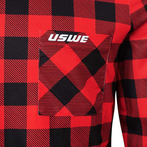 USWE 80951061400104 - Flannel Long Sleeve Lightweight Off-Road Jersey Flame Red - Small