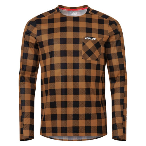 USWE W80951061042103 - Flannel Long Sleeve Lightweight Off-Road Jersey Bronze - XS