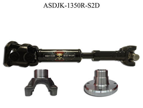 Adams Driveshaft ASDJK-1350R-S2D - JK Rear 1350 Solid CV Driveshaft 2 Door