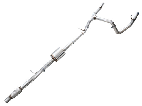 AWE 3015-31200 - 4th Gen GM 1500 5.3L 0FG Catback Split Rear Exit (w/ Bumper Cutouts) - OE Tips