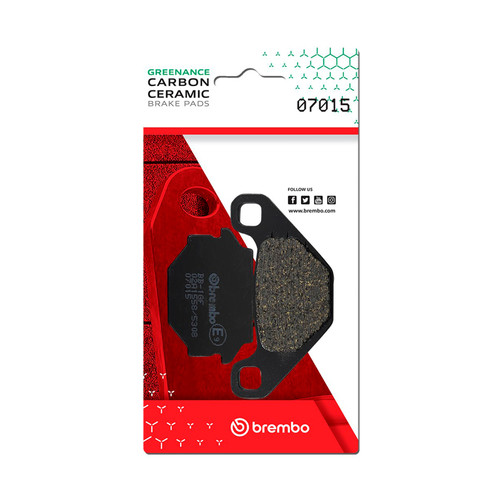 Brembo 07015 - OE Kymco Agility/Malaguti F Carbon Ceramic Brake Pad - Rear