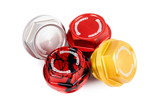 GrimmSpeed 120014GLD - 89-21 Subaru Bolt Oil Cap Kit Gold