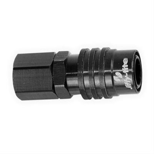 Jiffy-Tite 51308J - 8an Fitting Socket Female- Valved (Black)