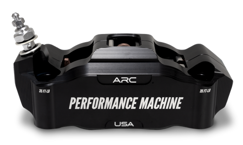 Performance Machine 0052-2427-MB - 125 x4 Race Series Radial Mount Caliper with ARC - Left - Black Ano