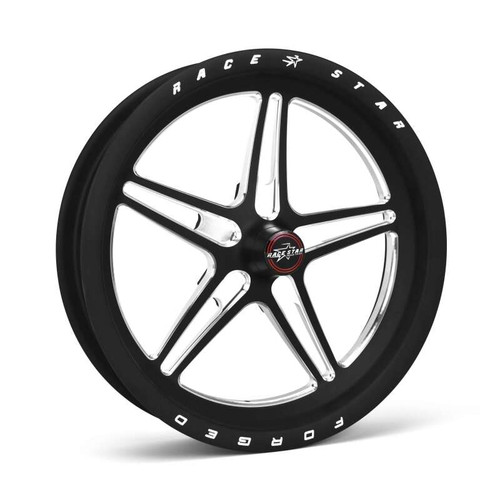 Race Star 63-53500172AB - 63 Pro Forged 15x3.50 Spindle Mount Anglia Wheel 1.7in. BS - Black Anodized/Machined