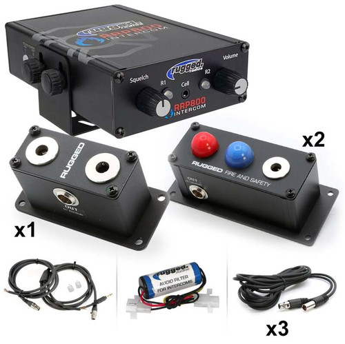 Rugged Radios 800-4P - Fire and Safety 4-Person Dual Radio Intercom Kit