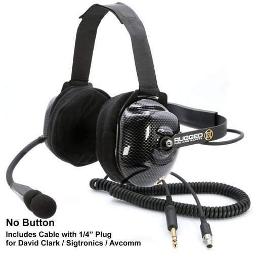 Rugged Radios FHS-42-O/OFF - FHS Behind-The-Head Fire Safety Industrial Headset With Mic On/Off Button / No Cable
