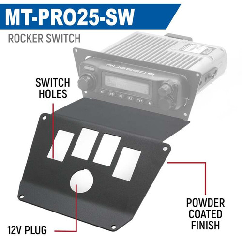 Rugged Radios MT-PRO25-JM - 2025 Polaris RZR Pro XP/Pro R/Pro S Radio Mount Jack Mount